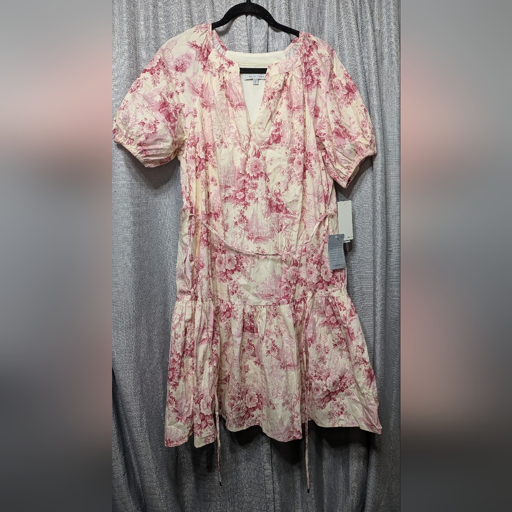 Julia Jordan Anthropologie Cream and Pink Dress